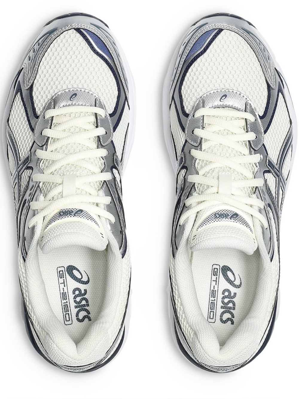 ASICS Unisex GT-2160 Running Sneakers in Cream/Raw Indigo US 9.5 Men/ 11 Women - Picture 2 of 10